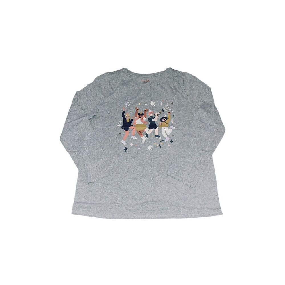 Cat & Jack Girls Graphic Tee Long Sleeve Graphic T-Shirt 2XL 18 - NWT
